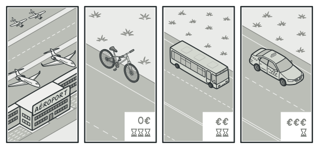 Différentes stratégies de transport
